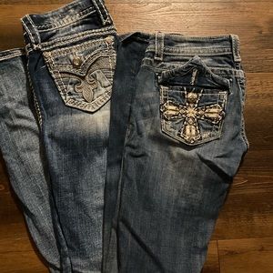 Miss Me and Rocks 2 pairs of jeans size 26